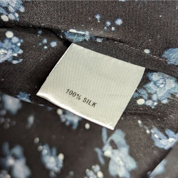 Tucker NYC Classic Blouse Desert Willow in Crepe de Chine Silk Top Smock Collar - Picture 5 of 7